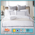 Hotel Comforter Embroidery Bedding Set In Microfiber Fabric